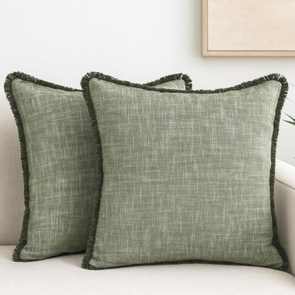 16×16 Textured Cotton Throw Pillow Covers - Image 8