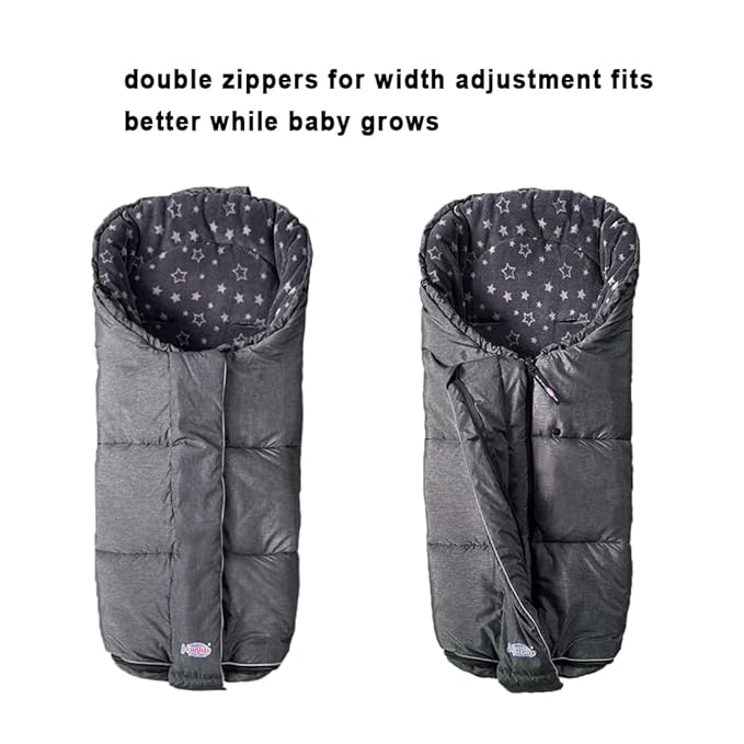 funlife Waterproof Winter Stroller Sleeping Sack, Width Adjustable Stroller - Image 6