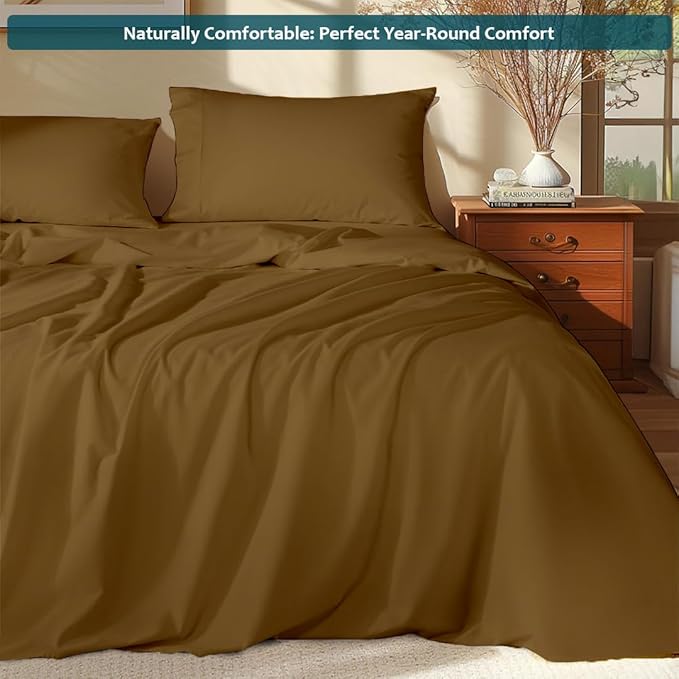 Luxury Queen Sleeper Sofa Bed Sheet Set, 100% Egyptian Cotton, 338 Thread Count - Image 2