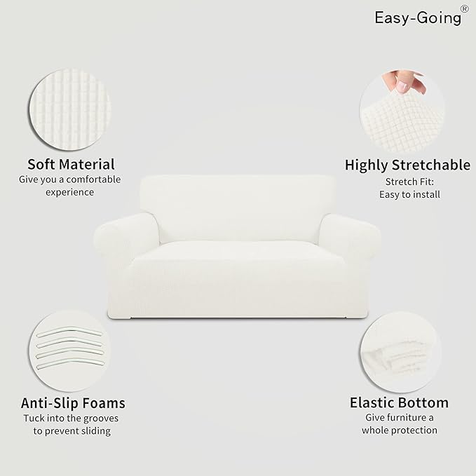 Easy-Going Stretch Oversized Loveseat Slipcover 1-Piece Sofa Cover Furniture - Image 3