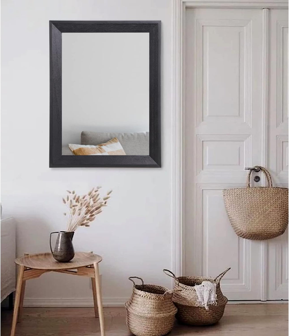 AAZZKANG Black Mirrors for Wall Rectangle Wood Framed Large 28"x20"...