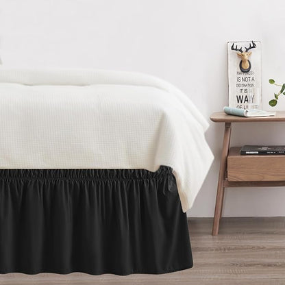 Twin Bed Skirt, Elastic Wrap Around Bed Skirt Twin Size, Bed Skirts - Image 7