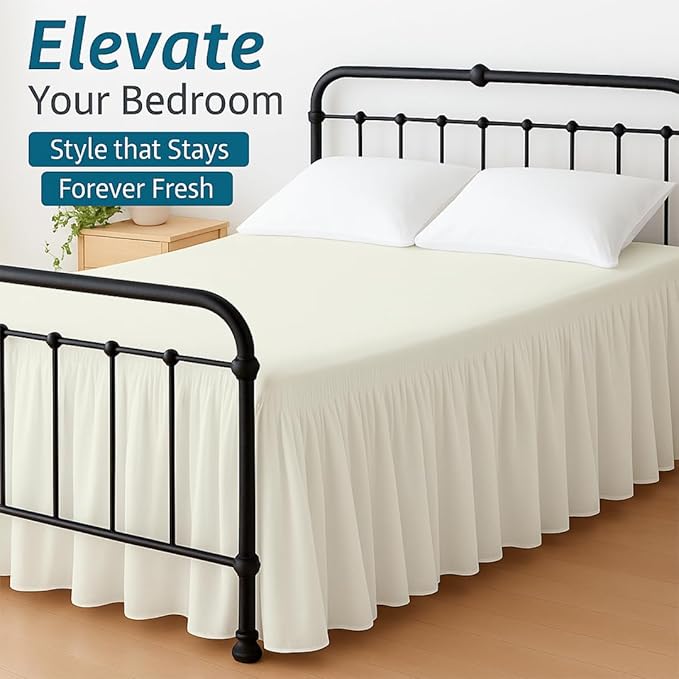 Shreem Linen Ruffled Bed Skirt - Image 3