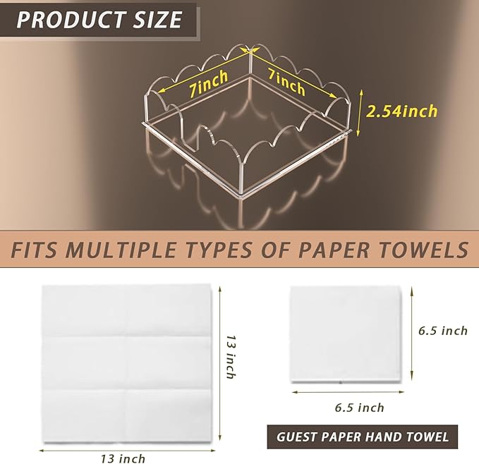 Napkin Holder fo Table, Acrylic Napkin Paper Towel Holder - Image 3