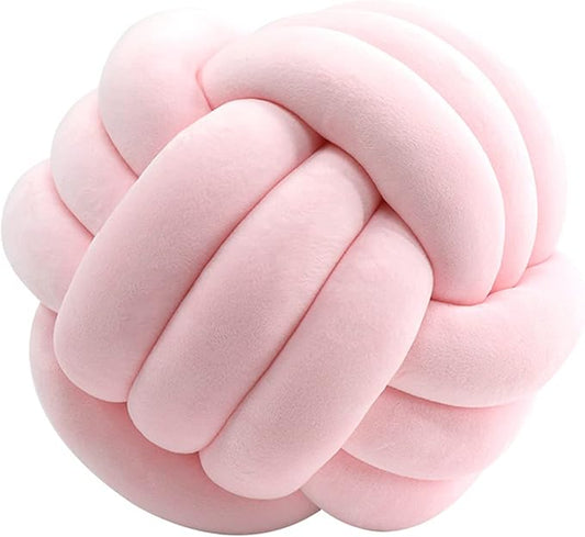 Round Throw Pillow, Soft Handmade Knot Ball Pillows, Home Decoration Pillow by Jackcsale