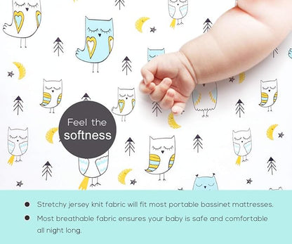 Pack n Play Sheets, BROLEX 2 Pack Mini Crib Sheets, Stretchy Portable Fitted - Image 8