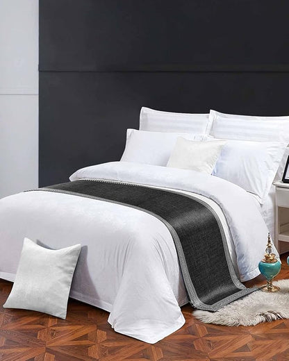 Greece Key Design Black White Bed Runners - Image 4