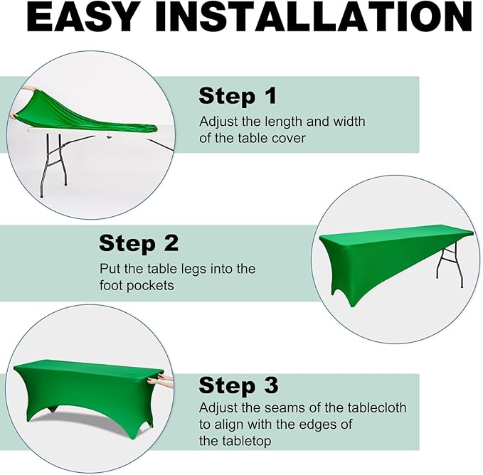 Trlyc 2 Pack 4FT Spandex Table Cloth - Image 5