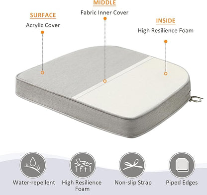 Sunbrella Round Corner Seat Cushions, Indoor Outdoor Water Repellent Universal - Image 4