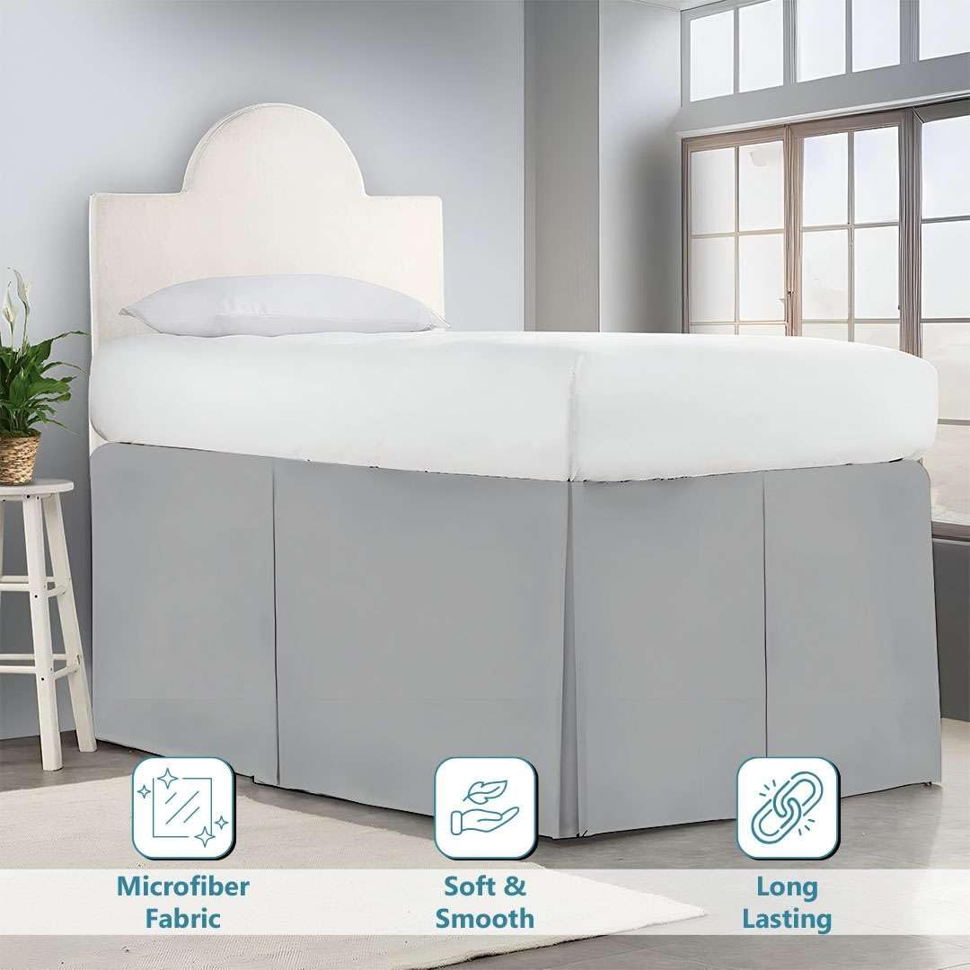 extra long dorm bed skirt, twin xl 36, close-up detail