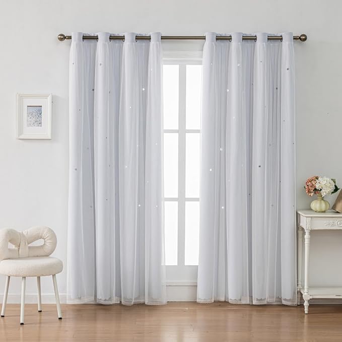 Ombre Rainbow Blackout Curtains by FANLI