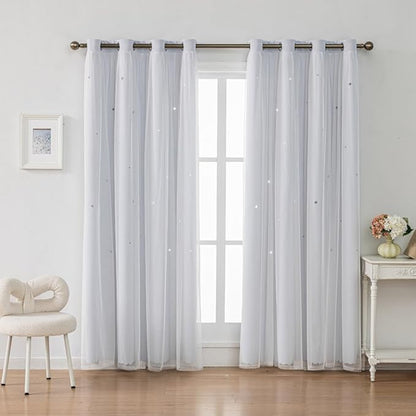 Ombre Rainbow Blackout Curtains by FANLI