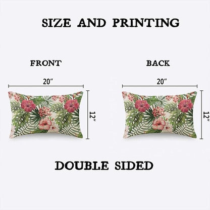 TKS MITLAN Tropical Flower Throw Pillow Case Cushion Cover Watercolor Summer - Image 4
