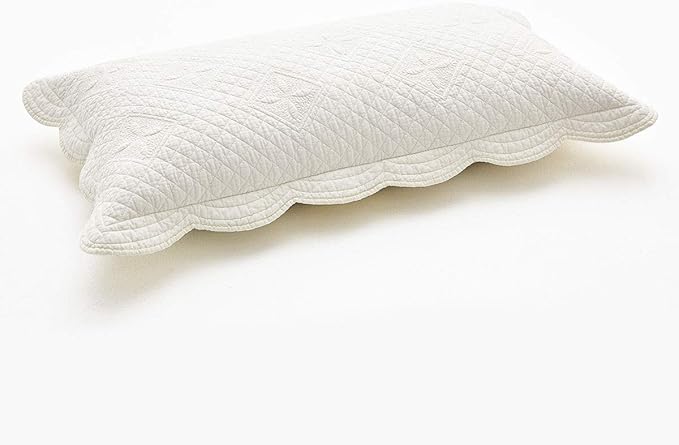Calla Angel Sage Garden Luxury Pure Cotton Matelasse Quilted Pillow Sham - Image 2