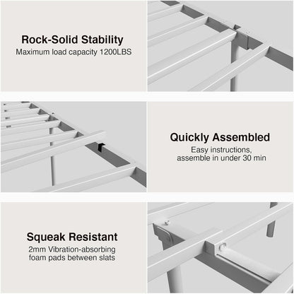 novilla metal full size bed frame - modern, package contents