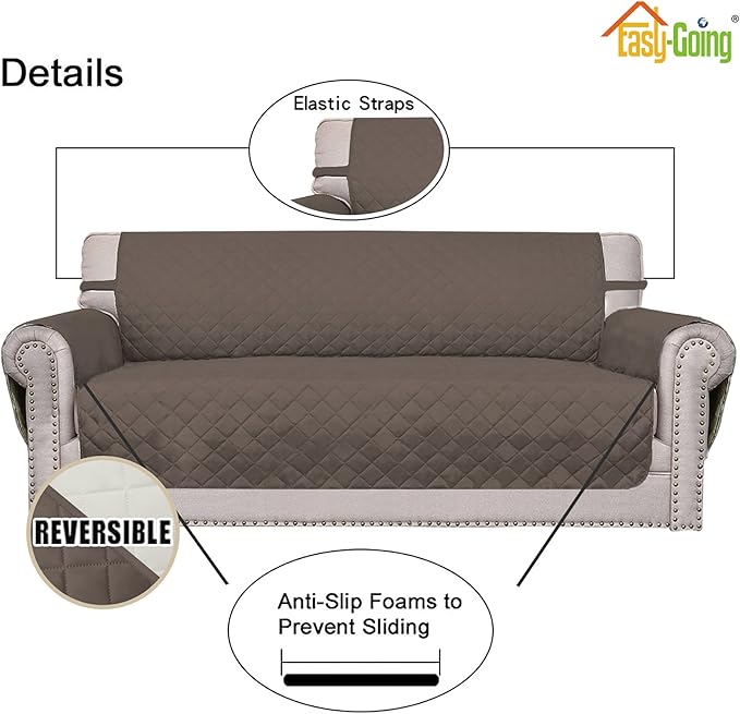 Easy-Going Oversized Chair Sofa Slipcover Reversible Sofa Cover Water Resistant - Image 3