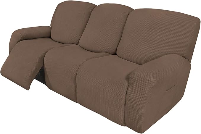 Easy-Going 8 Pieces Recliner Sofa Stretch Sofa Slipcover Sofa Cover Furniture by Easy-Going