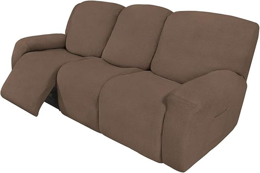 Easy-Going 8 Pieces Recliner Sofa Stretch Sofa Slipcover Sofa Cover Furniture by Easy-Going