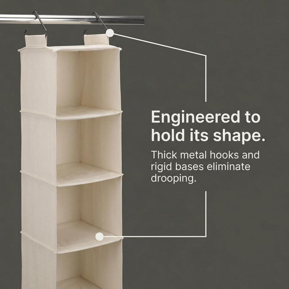 Household Essentials Cedarline 6‑Shelf Hanging Closet Organizer in Heavy‑Duty...