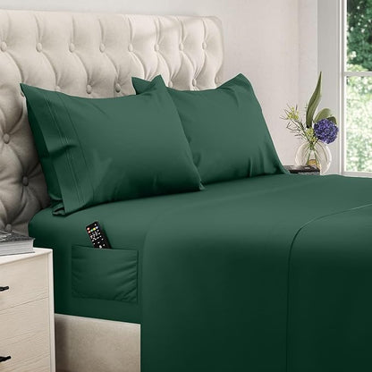 DREAMCARE King Size Sheets Set – 4 pcs Cooling Sheets – up to 21” Deep Pocket by DREAMCARE