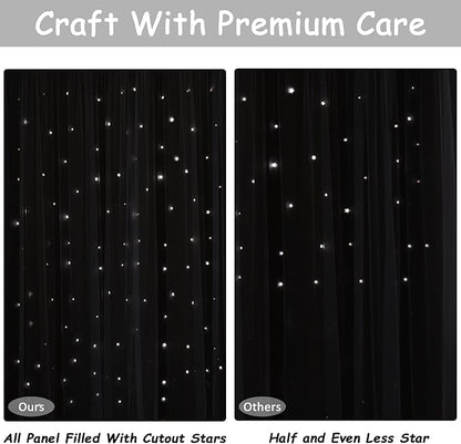 Kinryb Kids Star Cutout Blackout Curtains - Image 7