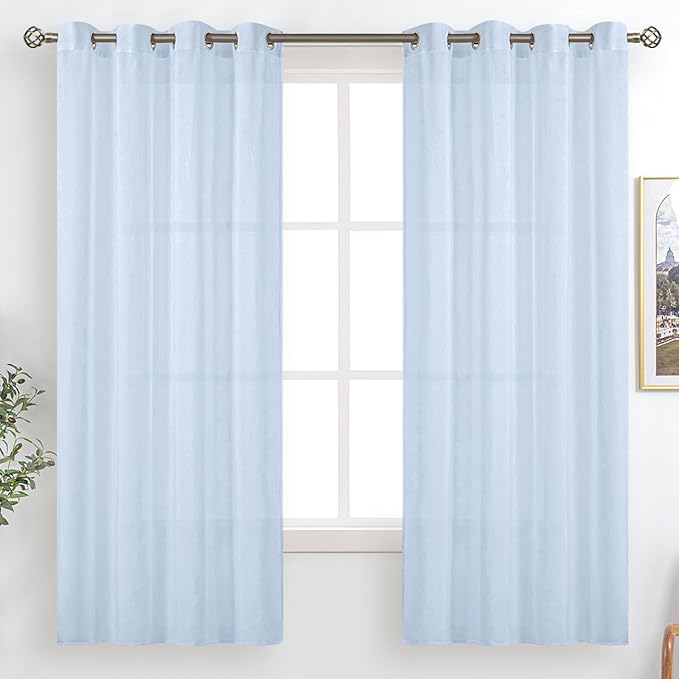BGment Linen Look Semi Sheer Curtains by BGment
