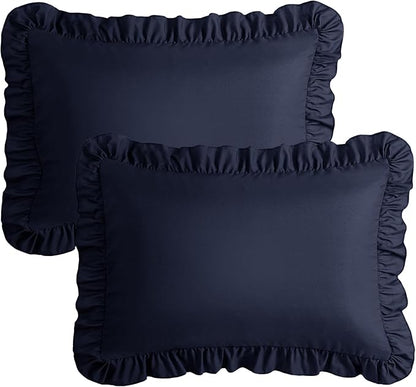 KKJIAF Ruffle Pillow Cases Standard Size Set of 2, Ruffled Pillow Covers - Image 7