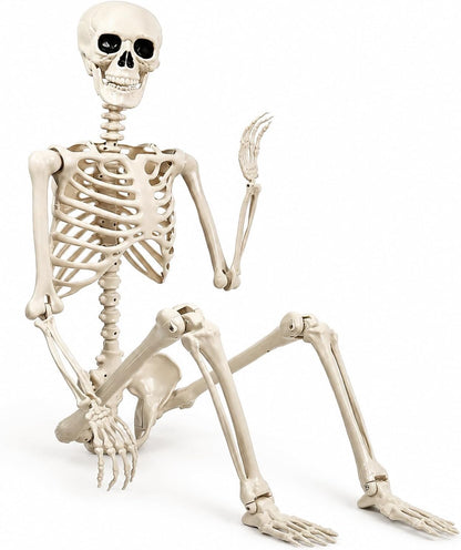 Halloween Skeletons Decorations Outdoor - 5.4FT Life Size Posable Skeletons