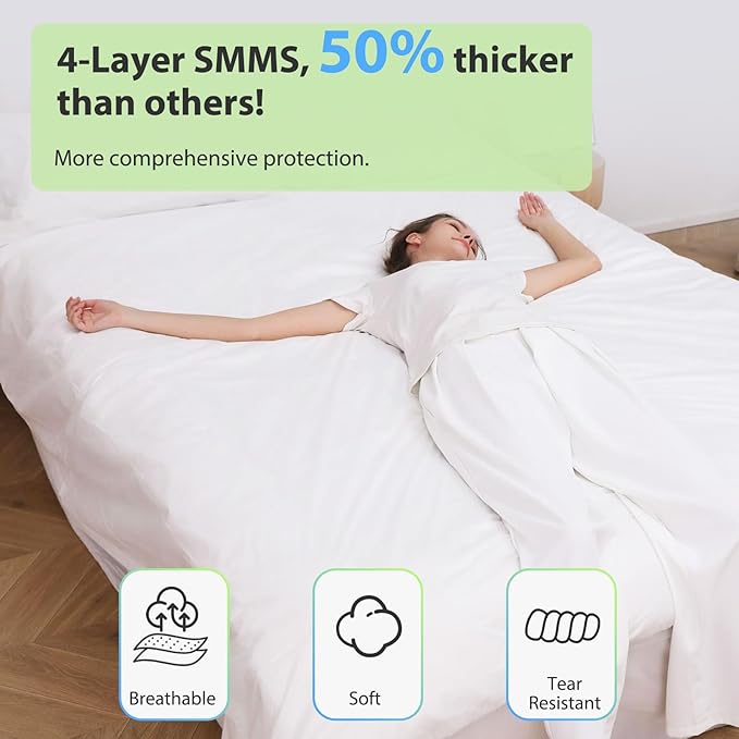 4 PCS Disposable Bed Sheet King Size, Disposable Sheet - Image 4