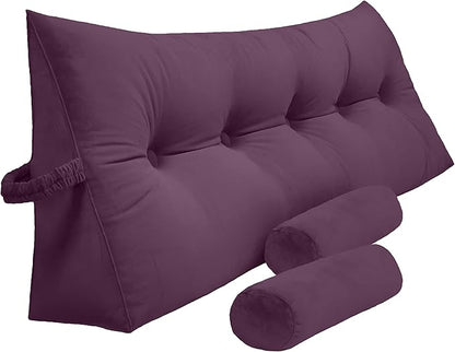 Triangular Reading Bed Rest Pillow Large Bolster Cushion Headboard Backrest by PEACHWELL