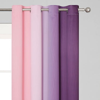 Estelar Textiler Pink and Purple Blackout Curtains - Image 4