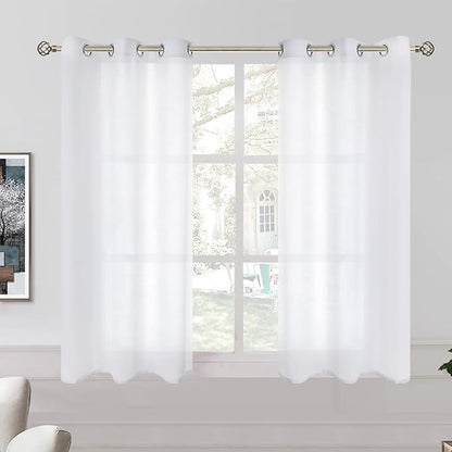BGment Natural Linen Look Semi Sheer Curtains by BGment