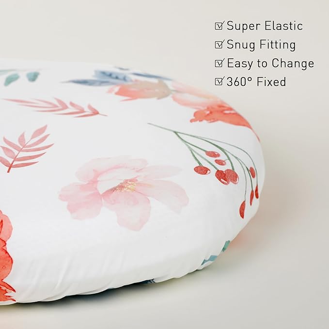 Gllquen Baby Bassinet Sheets 4 Pack, Breathable Cozy Fitted Mattress Sheet - Image 7