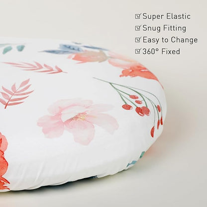 Gllquen Baby Bassinet Sheets 4 Pack, Breathable Cozy Fitted Mattress Sheet - Image 7