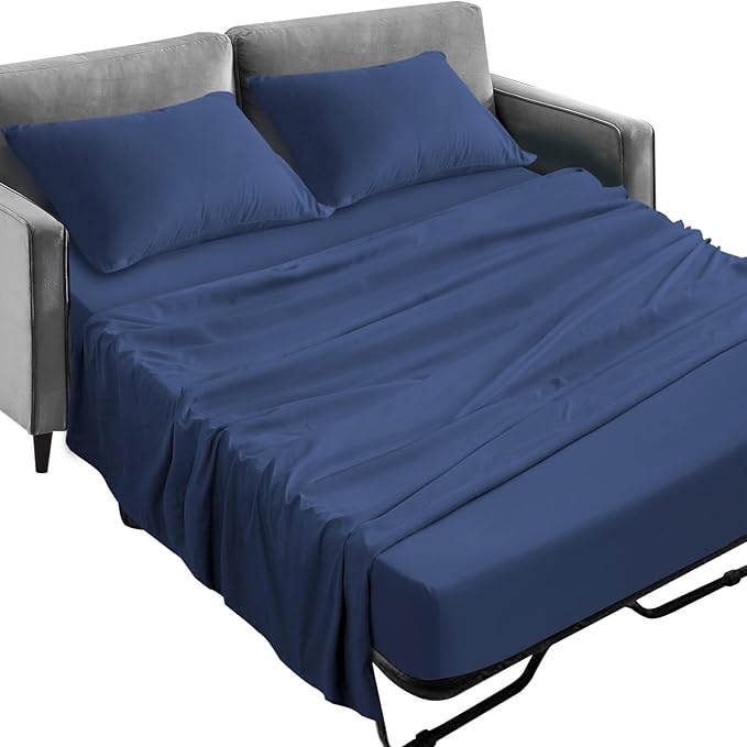 SPRINGSPIRIT Sleeper Sofa Queen Sheets Set, 4 Piece Bed Sheets Set Up to 8" by SpringspiritBedding