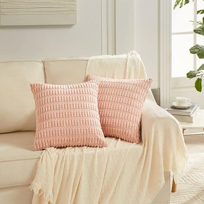 Fancy Homi 4 Packs Boho Pink Decorative Throw Pillow Covers 22x22 Inch - Image 7
