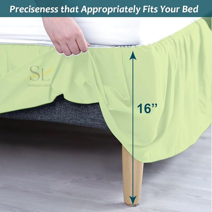 Shreem Linen Ruffled Bed Skirt - Image 4