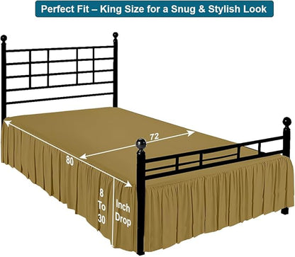 Shreem Linen Ruffled Bed Skirt - Image 5