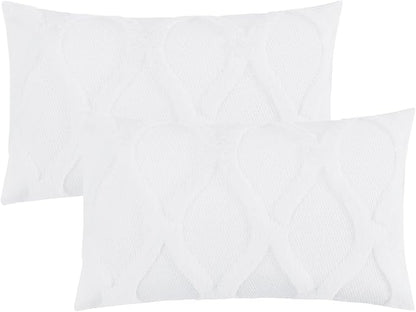 decorUhome Throw Pillow Covers 12x20 Inch Set of 2, Soft Plush Faux Fur Wool - Image 7