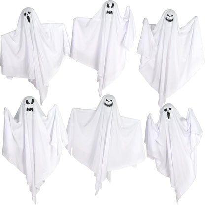 6 Pack Halloween Hanging Tree Ghosts, 27.6 Inch Flying Ghost Decorations