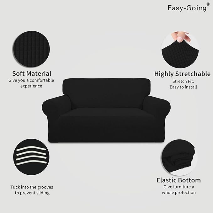 Easy-Going Stretch Loveseat Slipcover 1-Piece Sofa Cover Furniture Protector - Image 3