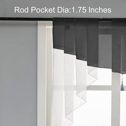 PearAge Swag Sheer Valance Curtains - Image 4