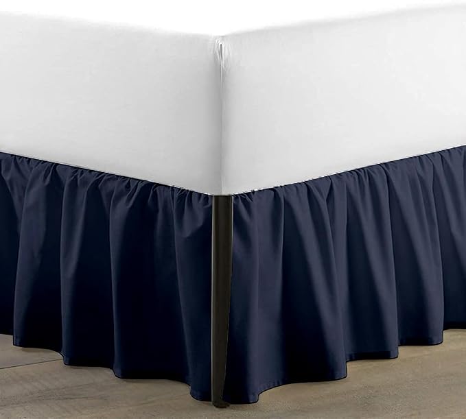 SKY BEDDINGS - Queen Size Ruffled Bed Skirt - 21 Inch Drop Dust Ruffle Bed by SKYBEDDINGS