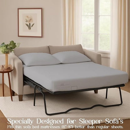 Sleeper Sofa 4 Piece Bed Sheet Set Premium Quality 100% Cotton 500 Thread Count - Image 3