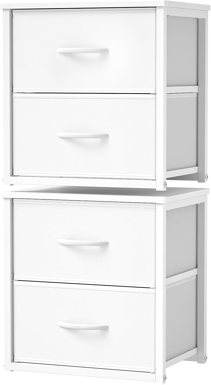 daoutime 2-pack stackable storage drawers (4 drawers total), main product view