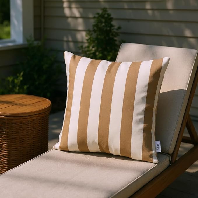 RSH DECOR: Sunbrella Square Throw Pillows Set of 4 | 20" x 20" | Water and - Image 4