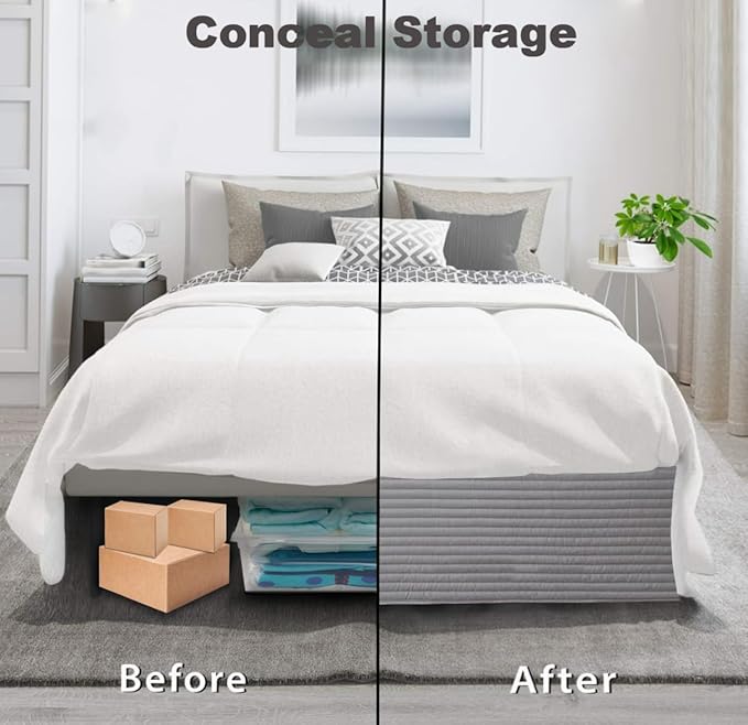 Queen Bed Skirt-Box Spring Cover - Image 2