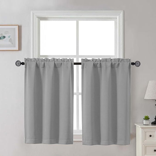 Gwine Silver Grey Blackout Curtains by Gwine