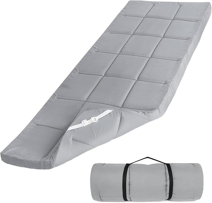 Cot Mattress Topper, Foam Quilted Pads by SpringspiritBedding