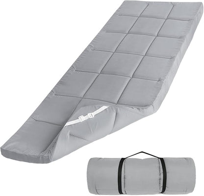 Cot Mattress Topper, Foam Quilted Pads by SpringspiritBedding